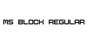MS Block Regular Font