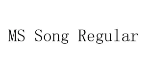 MS Song Regular Font