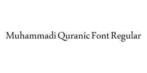Muhammadi Quranic Font Regular Font
