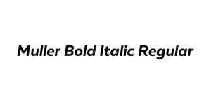 Muller Bold Italic Regular Font