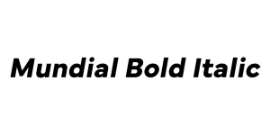 Mundial Bold Italic Font