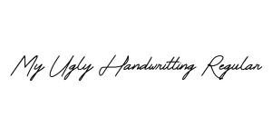 My Ugly Handwritting Regular Font