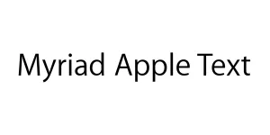 Myriad Apple Text Font