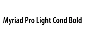 Myriad Pro Light Cond Bold Font