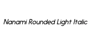 Nanami Rounded Light Italic Font
