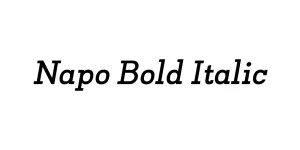 Napo Bold Italic Font