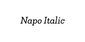 Napo Italic Font