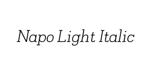 Napo Light Italic Font