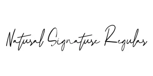 Natural Signature Regular Font