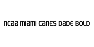 NCAA Miami Canes Dade Bold Font