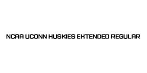 NCAA UConn Huskies Extended Regular Font