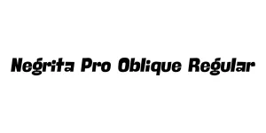 Negrita Pro Oblique Regular Font