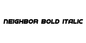 Neighbor Bold Italic Font