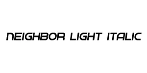 Neighbor Light Italic Font