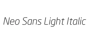 Neo Sans Light Italic Font
