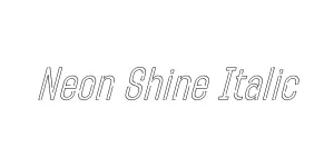 Neon Shine Italic Font