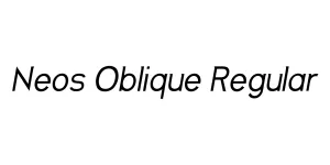 Neos Oblique Regular Font