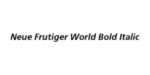 Neue Frutiger World Bold Italic Font
