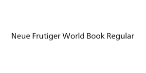 Neue Frutiger World Book Regular Font