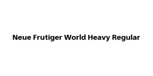 Neue Frutiger World Heavy Regular Font