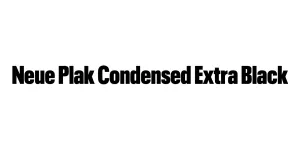 Neue Plak Condensed Extra Black Font