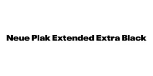 Neue Plak Extended Extra Black Font