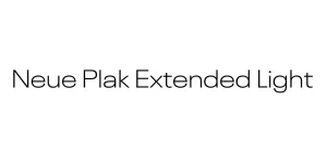 Neue Plak Extended Light Font
