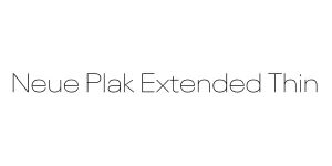 Neue Plak Extended Thin Font