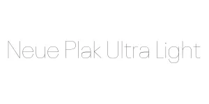 Neue Plak Ultra Light Font