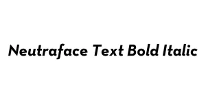 Neutraface Text Bold Italic Font