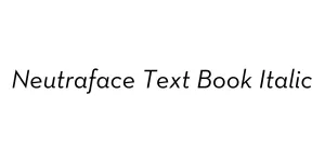 Neutraface Text Book Italic Font