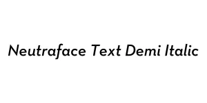 Neutraface Text Demi Italic Font