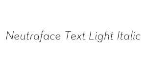 Neutraface Text Light Italic Font
