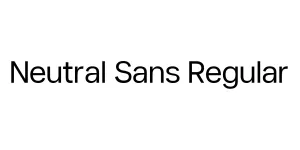 Neutral Sans Regular Font