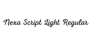 Nexa Script Light Regular Font