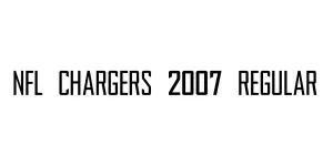 NFL Chargers 2007 Regular Font