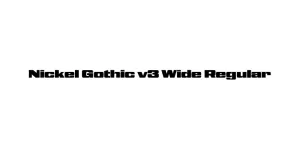 Nickel Gothic v3 Wide Regular Font