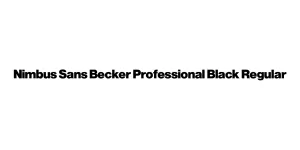 Nimbus Sans Becker Professional Black Regular Font