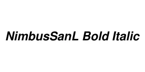 NimbusSanL Bold Italic Font