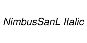 NimbusSanL Italic Font