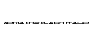 Nokia Exp Black Italic Font