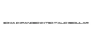 Nokia Expanded ExtBd Italic Regular Font