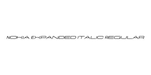Nokia Expanded Italic Regular Font