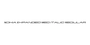 Nokia Expanded Med Italic Regular Font