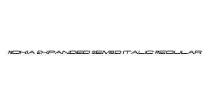 Nokia Expanded SemBd Italic Regular Font