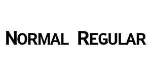 Normal Regular Font