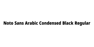 Noto Sans Arabic Condensed Black Regular Font