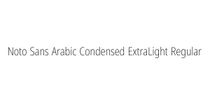 Noto Sans Arabic Condensed ExtraLight Regular Font