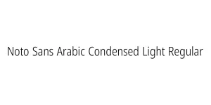 Noto Sans Arabic Condensed Light Regular Font