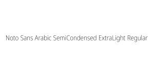 Noto Sans Arabic SemiCondensed ExtraLight Regular Font
